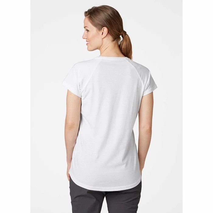 Women's Helly Hansen W Nord Graphic Drop T Shirts White | 614-IEOXGL