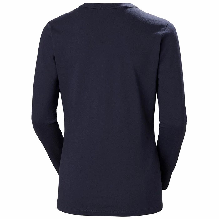 Women's Helly Hansen W North Sea Long Sleeve Shirts Navy | 750-JIMHDY