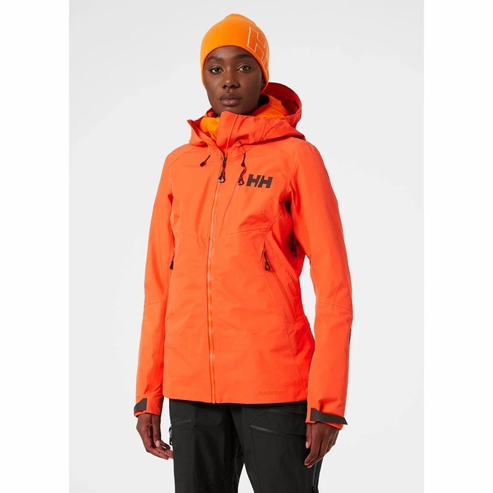 Women's Helly Hansen W Odin Mountain Infinity 3l Shell Jackets Orange / Grey | 027-QYWAFZ