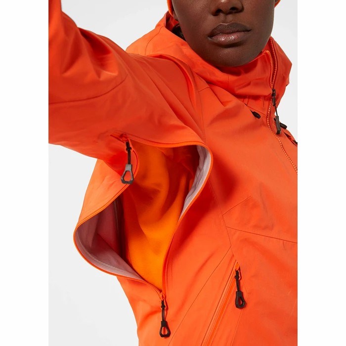 Women's Helly Hansen W Odin Mountain Infinity 3l Shell Jackets Orange / Grey | 027-QYWAFZ