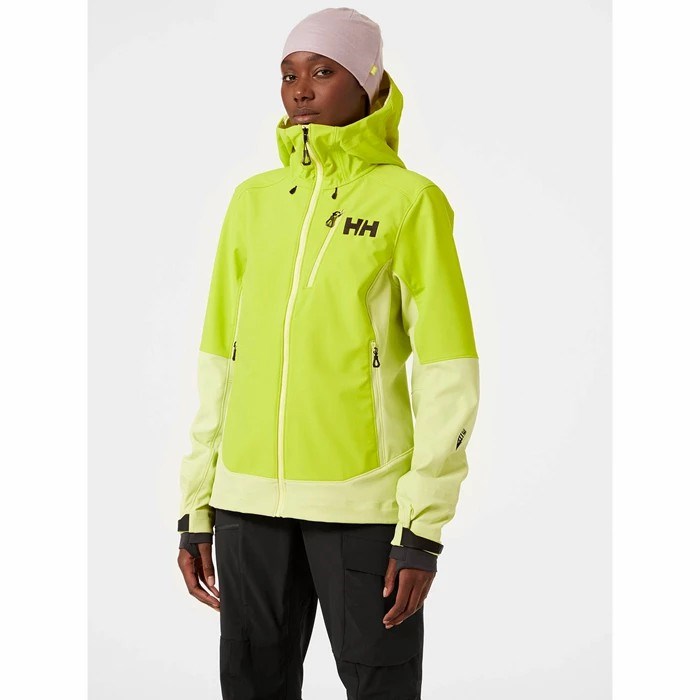 Women's Helly Hansen W Odin Mountain Soft Outdoor Jackets Light Green | 340-RIYEFS