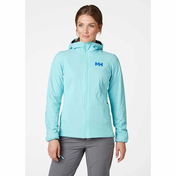 Women's Helly Hansen W Odin Stretch Hooded Light In Midlayer Jackets Blue | 023-HTGIYU