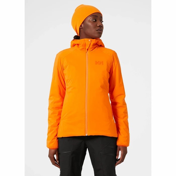 Women's Helly Hansen W Odin Stretch Hooded Outdoor Jackets Orange | 026-ZMQGAI