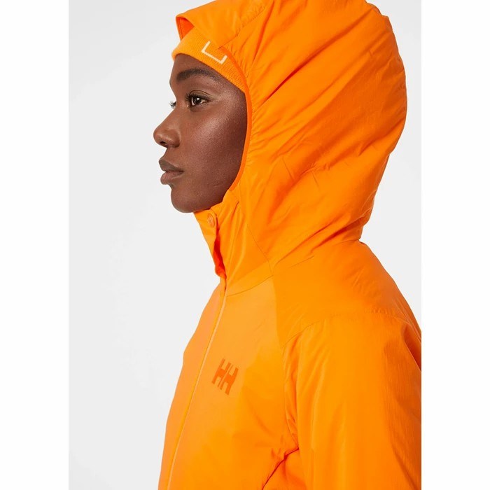 Women's Helly Hansen W Odin Stretch Hooded Outdoor Jackets Orange | 026-ZMQGAI