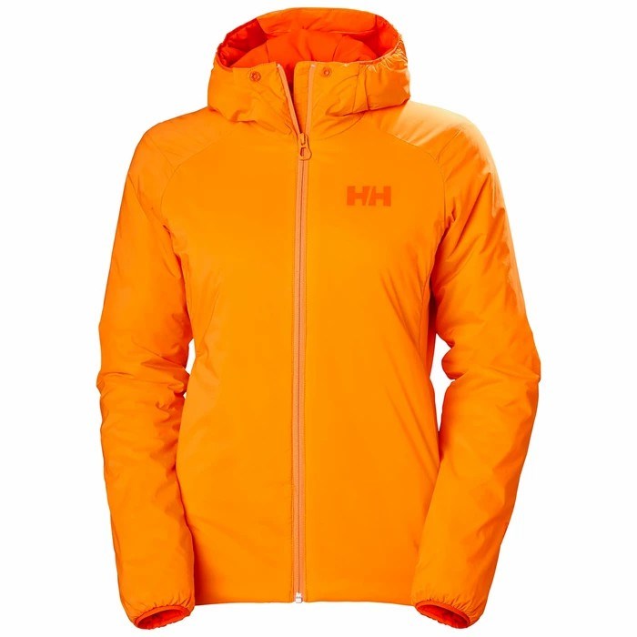 Women\'s Helly Hansen W Odin Stretch Hooded Outdoor Jackets Orange | 026-ZMQGAI