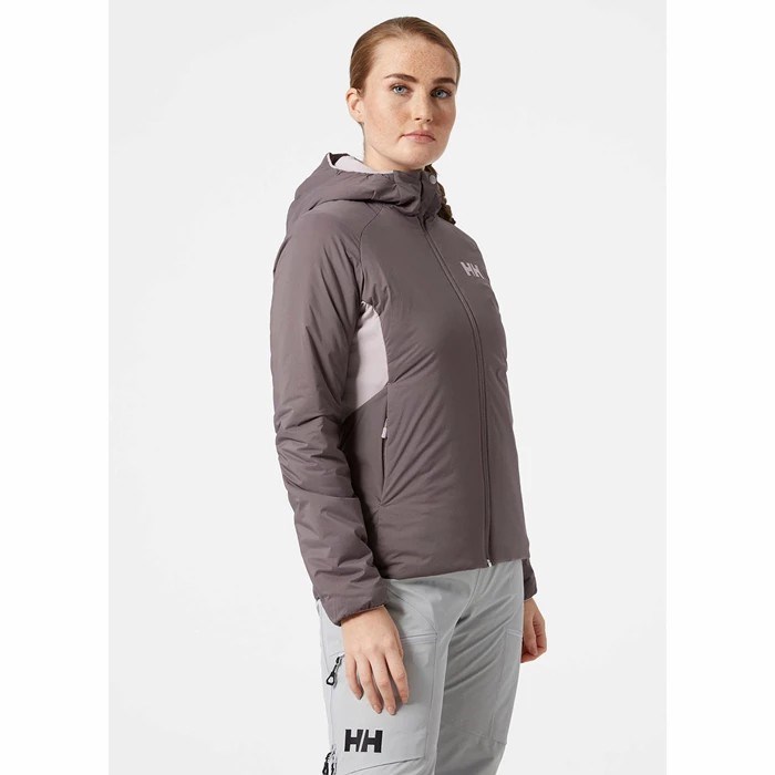 Women's Helly Hansen W Odin Stretch Hooded Ski Jackets Grey | 284-FSMVCW