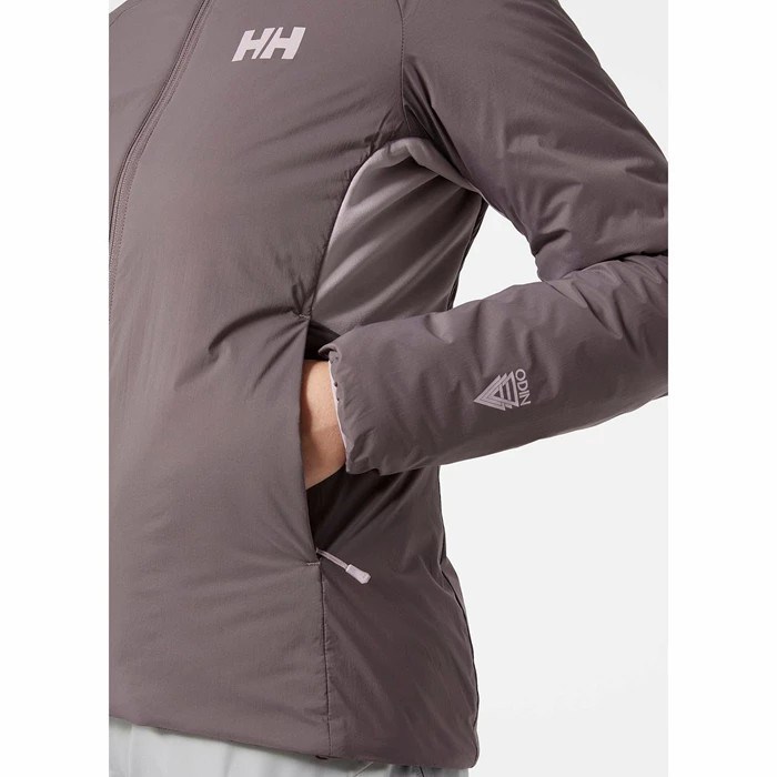 Women's Helly Hansen W Odin Stretch Hooded Ski Jackets Grey | 284-FSMVCW