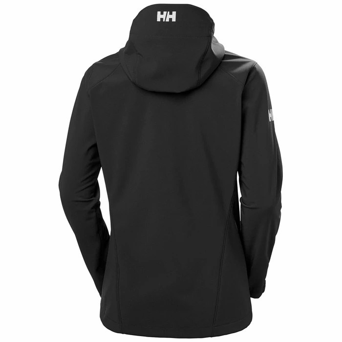 Women's Helly Hansen W Paramount Hood Soft Hiking Jackets Black | 460-QTFIUR