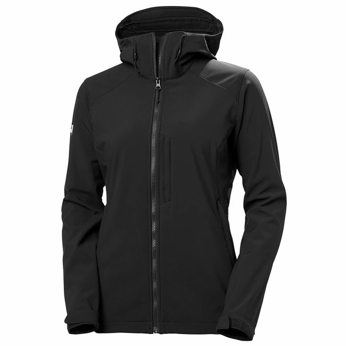 Women\'s Helly Hansen W Paramount Hood Soft Hiking Jackets Black | 460-QTFIUR