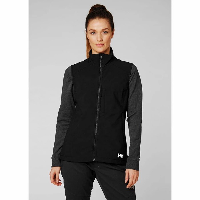 Women's Helly Hansen W Paramount Softshell Midlayer Jackets Black | 649-WRPDFJ