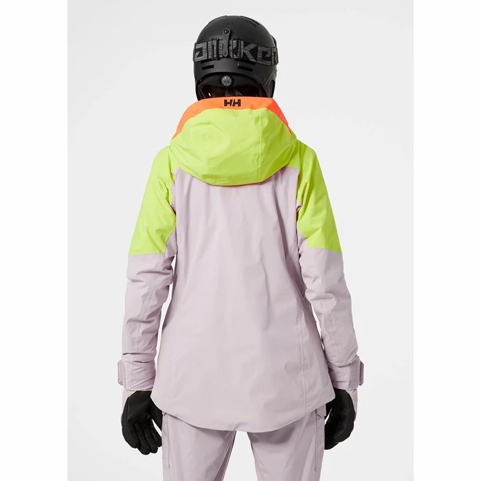 Women's Helly Hansen W Powchaser Lifaloft Insulated Ski Jackets Grey | 860-THQMOZ