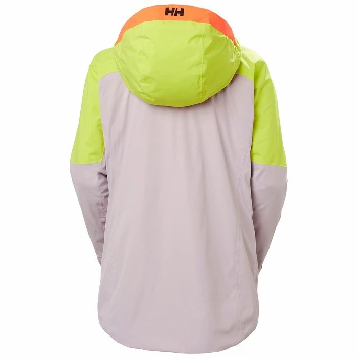 Women's Helly Hansen W Powchaser Lifaloft Insulated Ski Jackets Grey | 860-THQMOZ