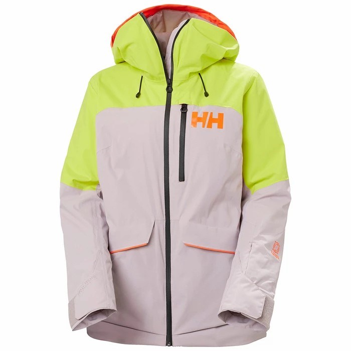 Women\'s Helly Hansen W Powchaser Lifaloft Insulated Ski Jackets Grey | 860-THQMOZ