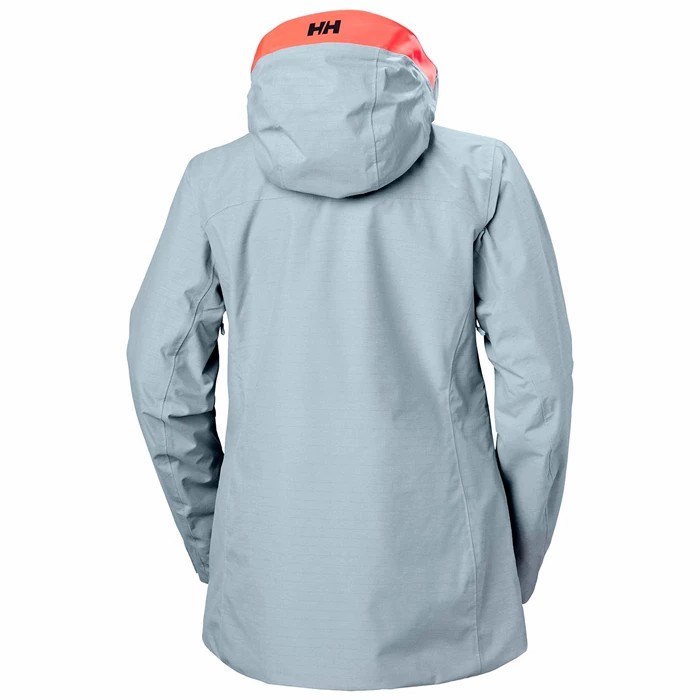 Women's Helly Hansen W Powderqueen 3.0 Ski Jackets Blue / Grey | 385-SNLRAY