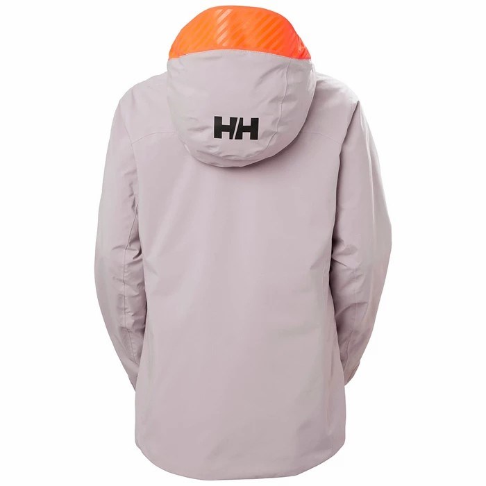 Women's Helly Hansen W Powderqueen Infinity Ski Jackets Grey / Purple | 712-AGOWYH