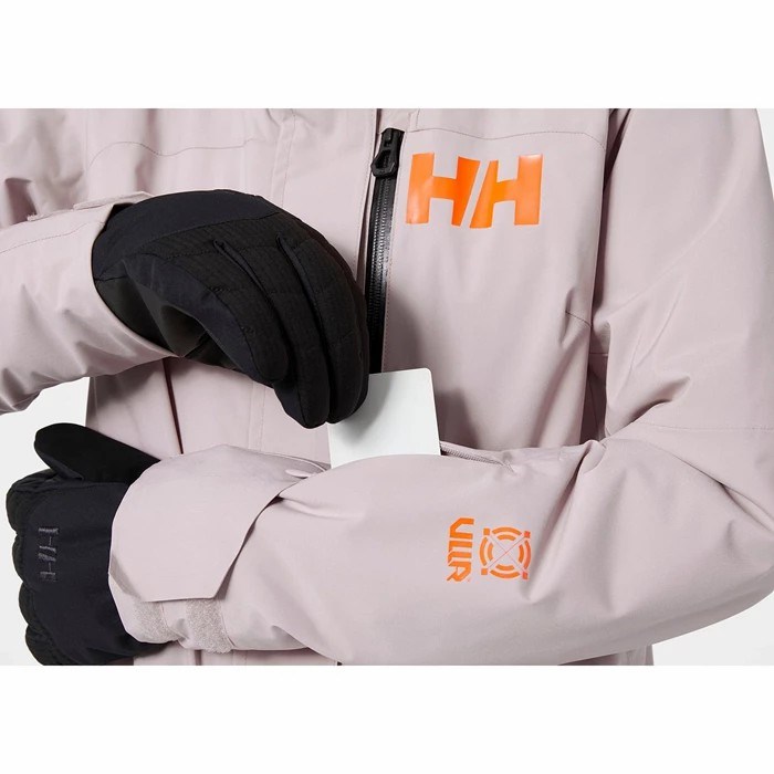 Women's Helly Hansen W Powshot Ski Jackets Grey | 748-WDHZEY