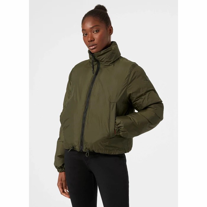 Women's Helly Hansen W Reversible Puffer Winter Jackets Black | 108-WIQOXM