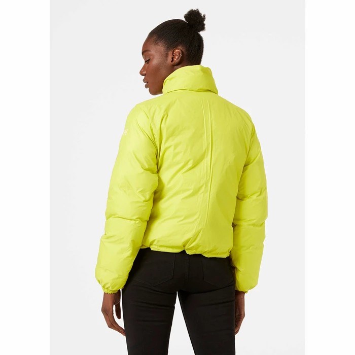 Women's Helly Hansen W Reversible Puffer Winter Jackets Yellow | 570-HYAGVE