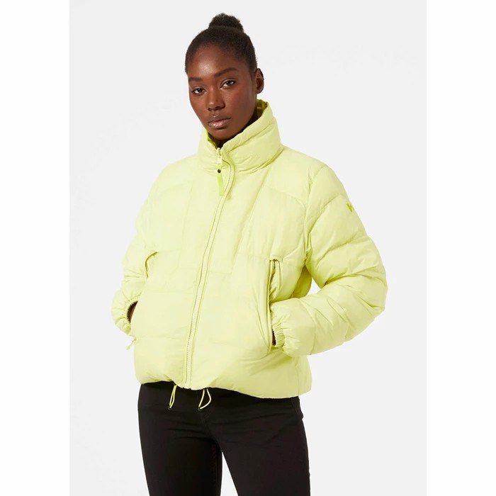 Women's Helly Hansen W Reversible Puffer Winter Jackets Yellow | 570-HYAGVE