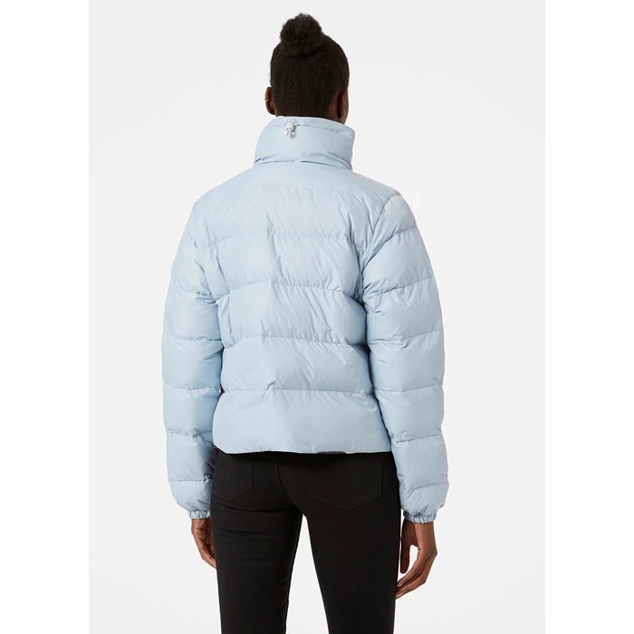 Women's Helly Hansen W Reversible Puffer Winter Jackets Grey / Blue | 631-UBWEZG