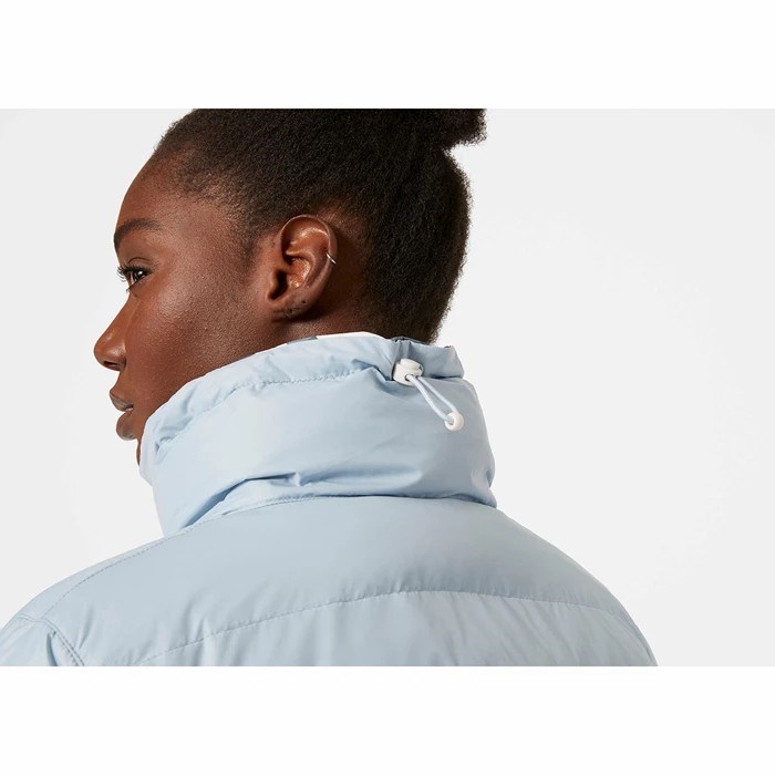 Women's Helly Hansen W Reversible Puffer Winter Jackets Grey / Blue | 631-UBWEZG