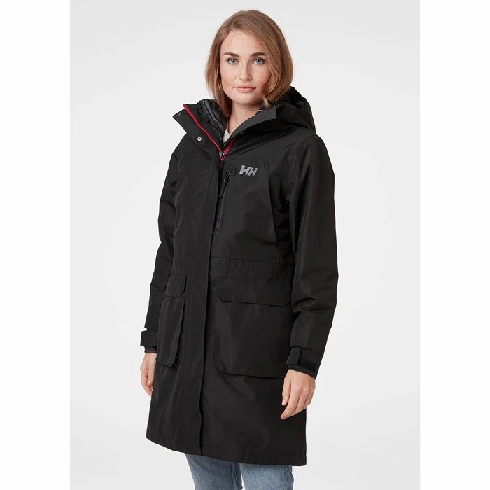 Women's Helly Hansen W Rigging Parka Black | 875-PKSEWQ