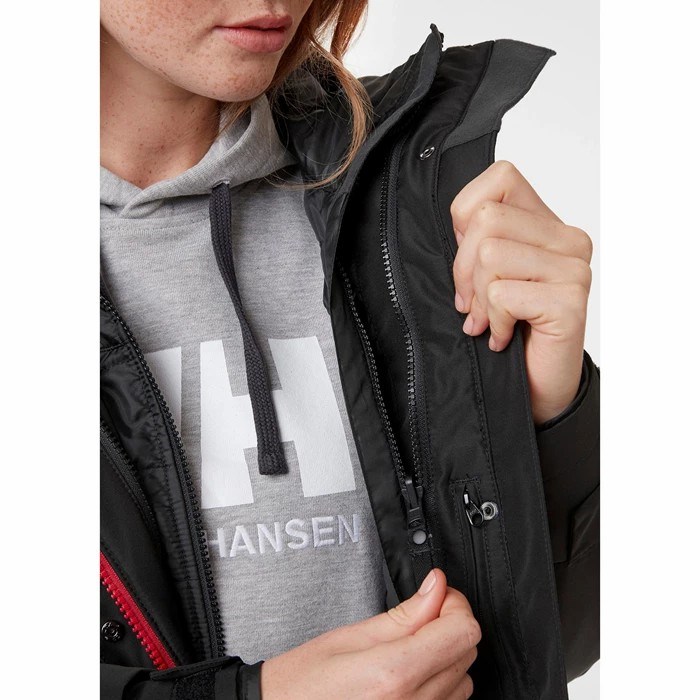 Women's Helly Hansen W Rigging Parka Black | 875-PKSEWQ