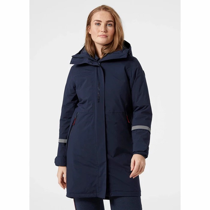 Women's Helly Hansen W Rwb Insulated Transition Parka Navy | 412-ZOLMYW