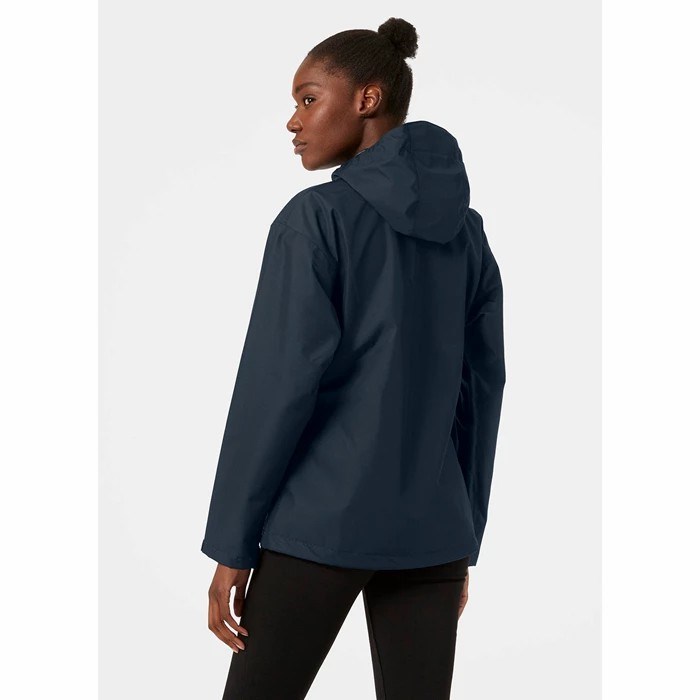 Women's Helly Hansen W Seven J Waterproof Jackets Navy | 152-TCMLVP