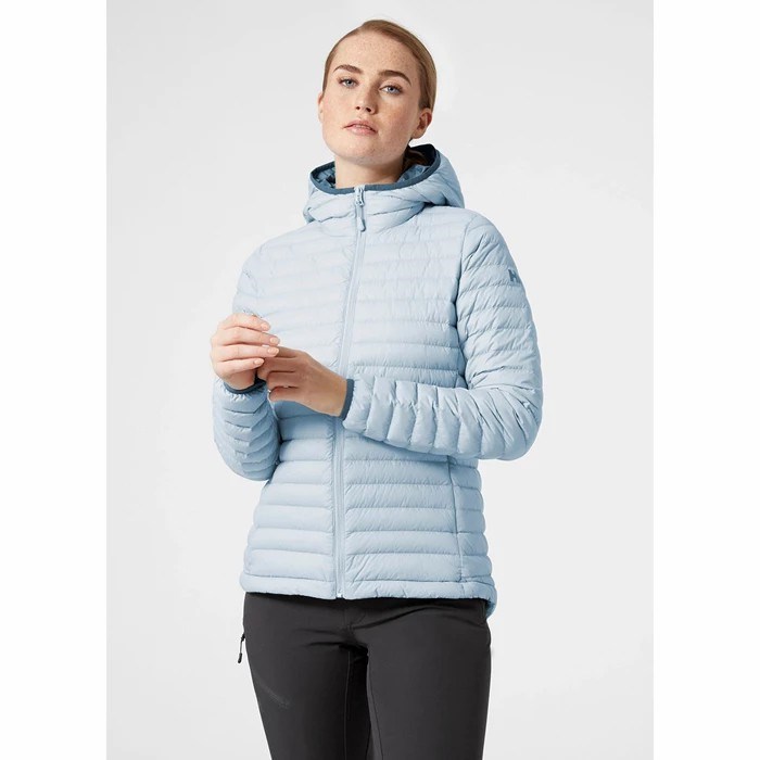 Women's Helly Hansen W Sirdal Hooded Jack Midlayer Jackets Blue / Grey | 871-LTBPVU