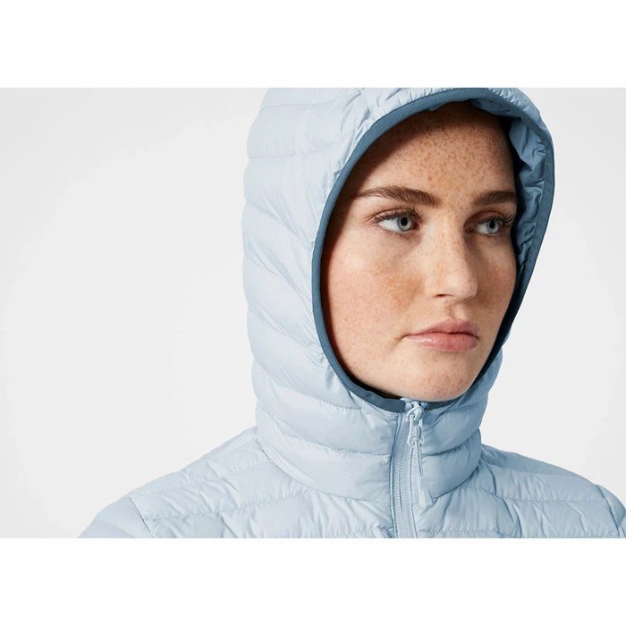 Women's Helly Hansen W Sirdal Hooded Jack Midlayer Jackets Blue / Grey | 871-LTBPVU