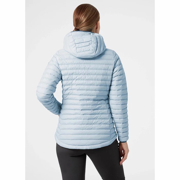 Women's Helly Hansen W Sirdal Hooded Jack Hiking Jackets Blue / Grey | 879-BEXQUY