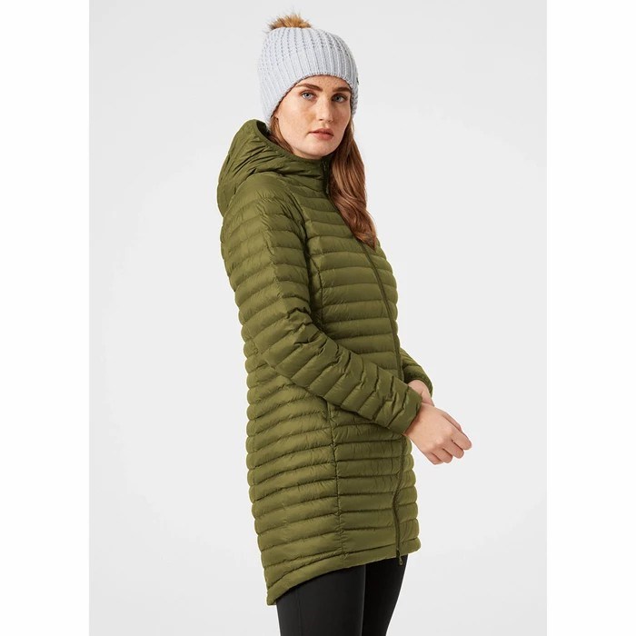 Women's Helly Hansen W Sirdal Long Outdoor Jackets Olive | 432-SDCXLZ