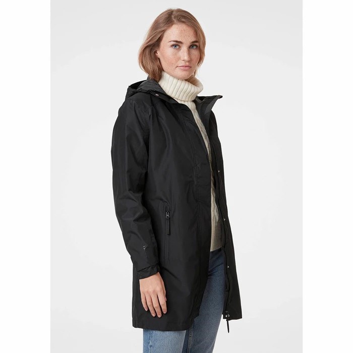 Women's Helly Hansen W Valkyrie Coats Black | 371-IFMUKC