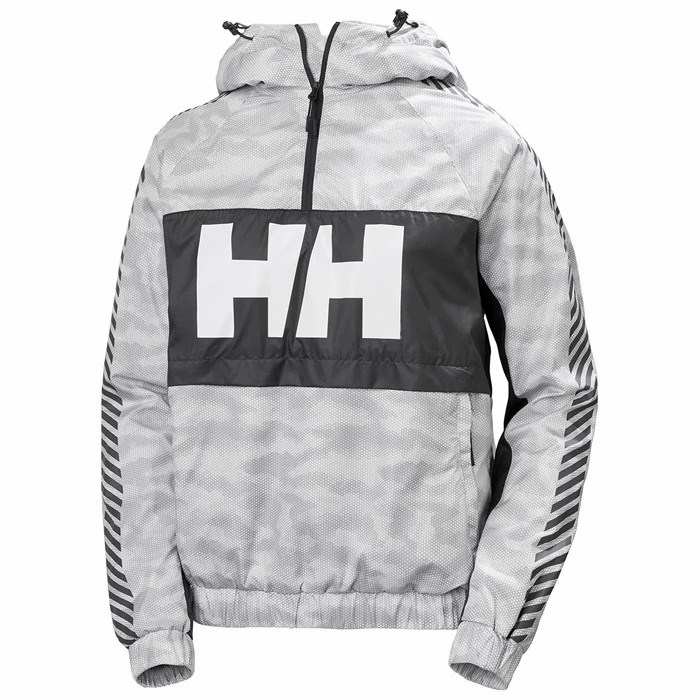 Women's Helly Hansen W Vector Packable Wind Anorak Casual Jackets White | 596-NDWCQT