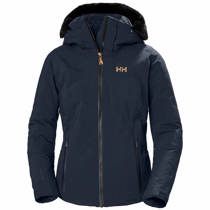 Women's Helly Hansen W Verbier Infinity Ski Jackets Navy | 713-OFPRTI