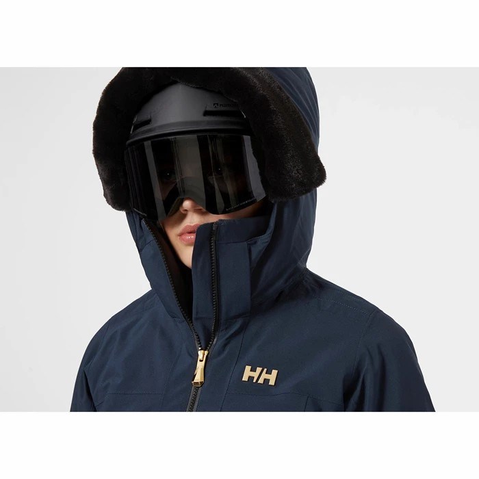 Women's Helly Hansen W Verbier Infinity Ski Jackets Navy | 713-OFPRTI