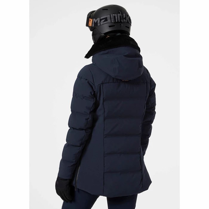 Women's Helly Hansen W Verbier Puffy 20 Ski Jackets Navy | 603-KWROTN