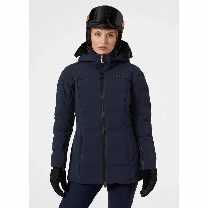 Women's Helly Hansen W Verbier Puffy 20 Ski Jackets Navy | 603-KWROTN