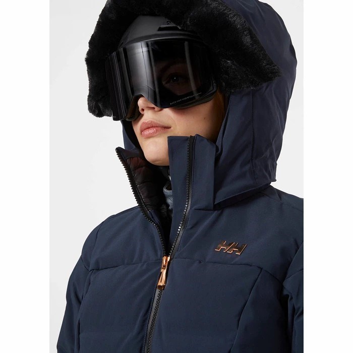 Women's Helly Hansen W Verbier Puffy 20 Ski Jackets Navy | 603-KWROTN