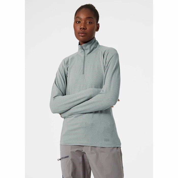 Women's Helly Hansen W Verglas 1/2 Zip Up Shirts Grey | 658-NKZXVM