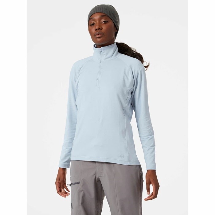 Women's Helly Hansen W Verglas 1/2 Zip Up Shirts Grey | 718-CIXNAS