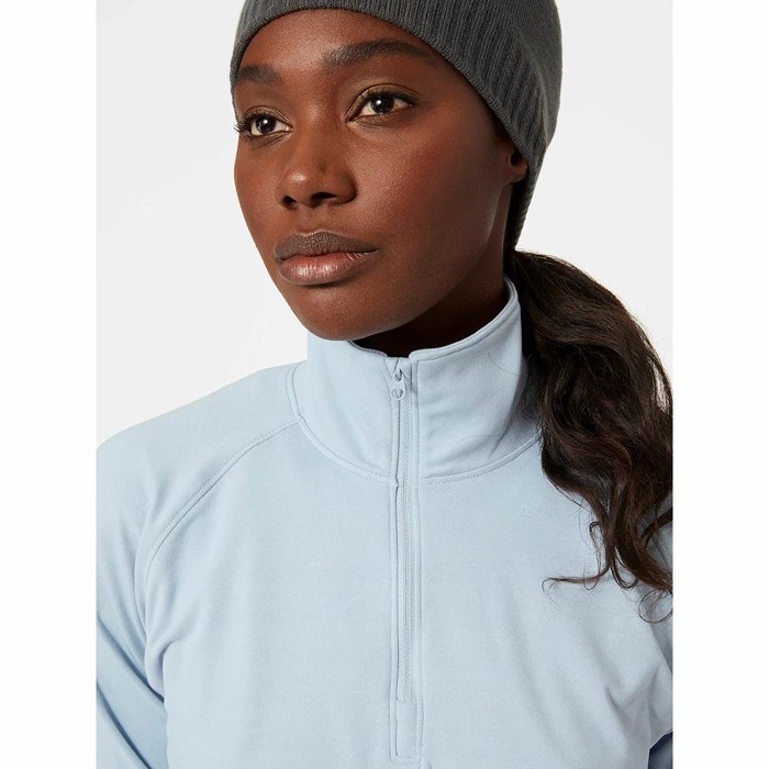 Women's Helly Hansen W Verglas 1/2 Zip Up Shirts Grey | 718-CIXNAS