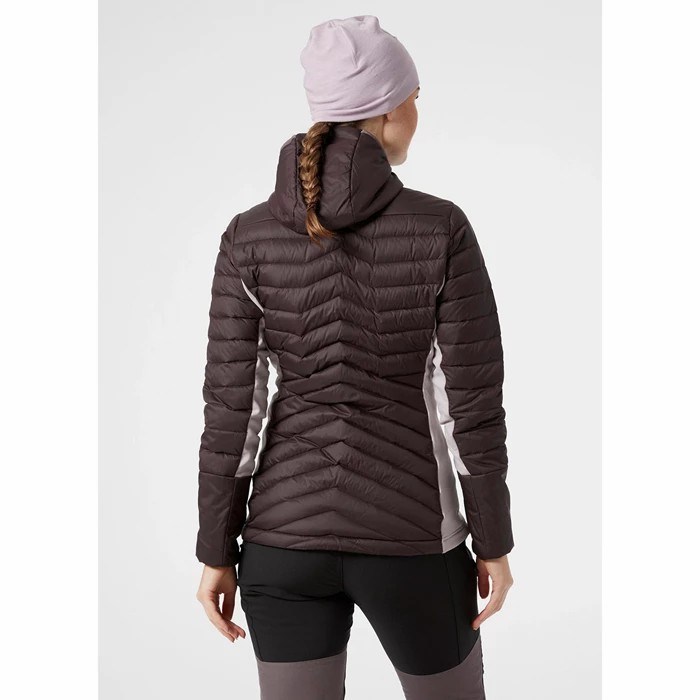 Women's Helly Hansen W Verglas Hooded Hybrid Outdoor Jackets Grey | 015-DVNMCZ