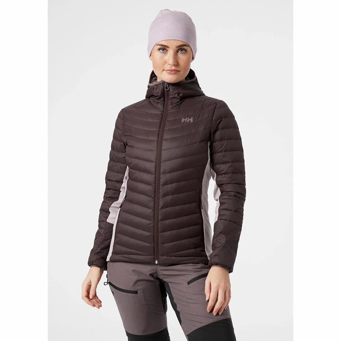 Women's Helly Hansen W Verglas Hooded Hybrid Outdoor Jackets Grey | 015-DVNMCZ