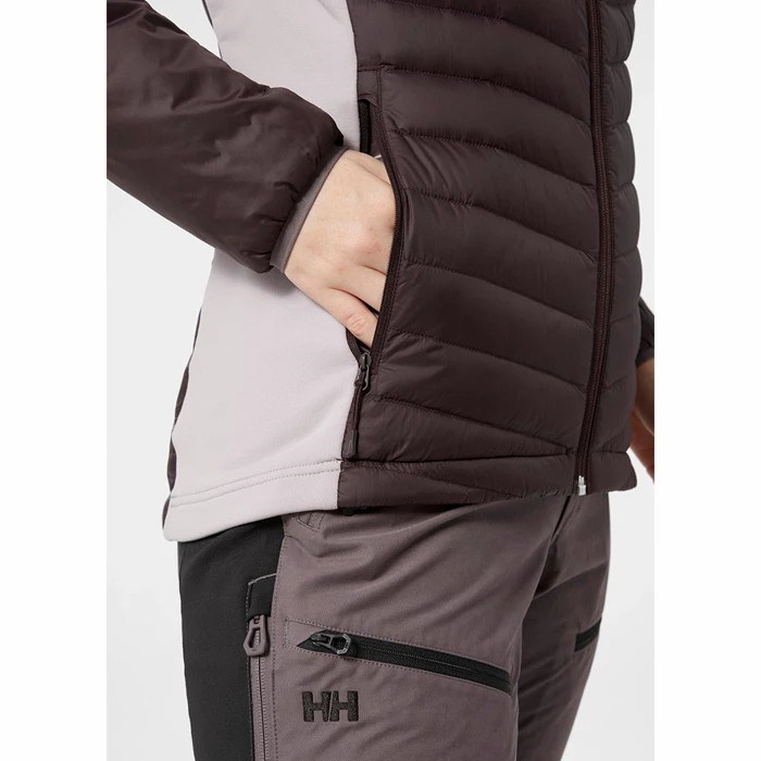 Women's Helly Hansen W Verglas Hooded Hybrid Midlayer Jackets Grey | 169-GZHMSB