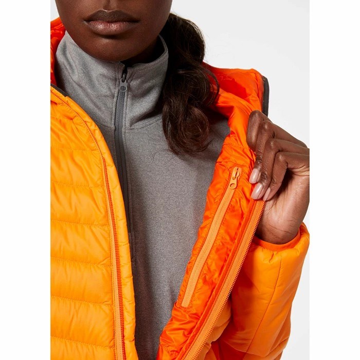 Women's Helly Hansen W Verglas Hooded Hybrid Hiking Jackets Orange | 839-TKZDLR