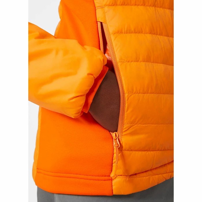 Women's Helly Hansen W Verglas Hooded Hybrid Hiking Jackets Orange | 839-TKZDLR