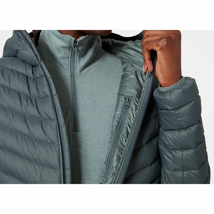 Women's Helly Hansen W Verglas Hooded Outdoor Jackets Grey | 047-DLIAXY