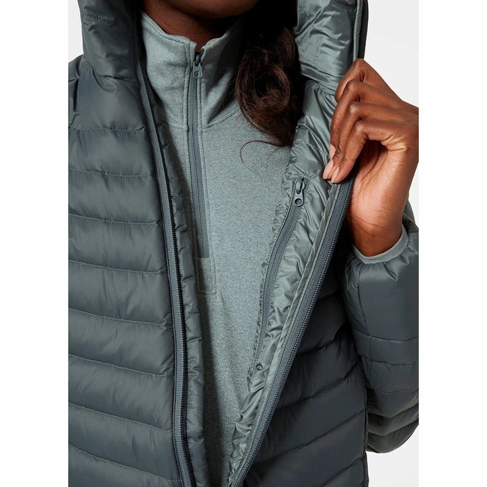 Women's Helly Hansen W Verglas Long Midlayer Jackets Grey | 190-JROZTN